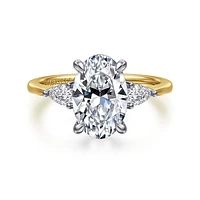 Gabriel & Co 11X7.2 Engagement Ring 14K Gold Classic ER16437O10M44JJ
