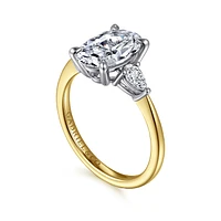 Gabriel & Co 11X7.2 Engagement Ring 14K Gold Classic ER16437O10M44JJ