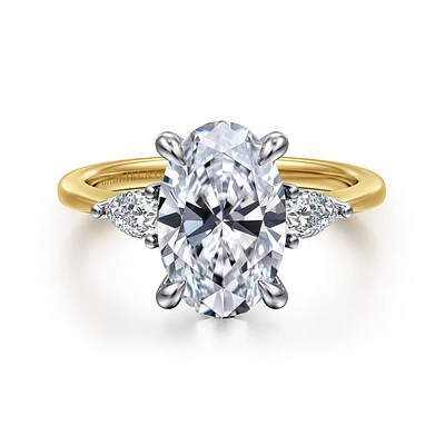 Gabriel & Co 11.5X7.5 Engagement Ring 14K Gold Classic ER16437O12M44JJ