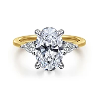 Gabriel & Co 11.5X7.5 Engagement Ring 14K Gold Classic ER16437O12M44JJ