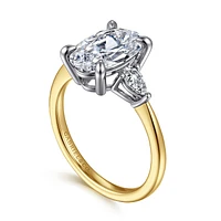 Gabriel & Co 11.5X7.5 Engagement Ring 14K Gold Classic ER16437O12M44JJ