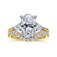 Gabriel & Co 11.5X7.5 Engagement Ring 14K Gold Classic ER16437O12M44JJ