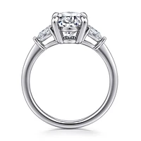 Gabriel & Co 11.5X7.5 Engagement Ring 14K White Gold Classic ER16437O12W44JJ