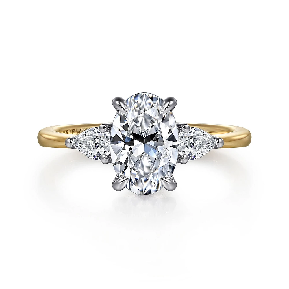 Gabriel & Co 9X6 Engagement Ring 14K Gold Classic ER16437O6M44JJ