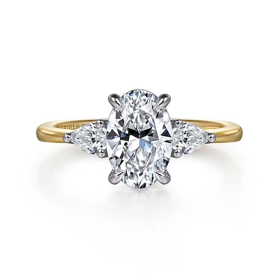 Gabriel & Co 9X6 Engagement Ring 14K Gold Classic ER16437O6M44JJ