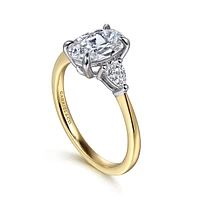 Gabriel & Co 9X6 Engagement Ring 14K Gold Classic ER16437O6M44JJ