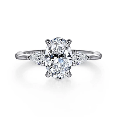 Gabriel & Co 9X6 Engagement Ring 14K White Gold Classic ER16437O6W44JJ