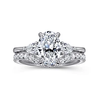 Gabriel & Co 9X6 Engagement Ring 14K White Gold Classic ER16437O6W44JJ