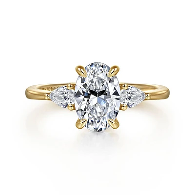 Gabriel & Co 9X6 Engagement Ring 14K Yellow Gold Classic ER16437O6Y44JJ