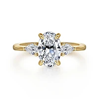 Gabriel & Co 9X6 Engagement Ring 14K Yellow Gold Classic ER16437O6Y44JJ