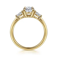Gabriel & Co 9X6 Engagement Ring 14K Yellow Gold Classic ER16437O6Y44JJ