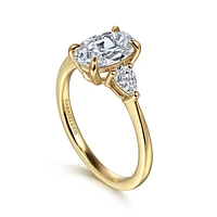 Gabriel & Co 9X6 Engagement Ring 14K Yellow Gold Classic ER16437O6Y44JJ