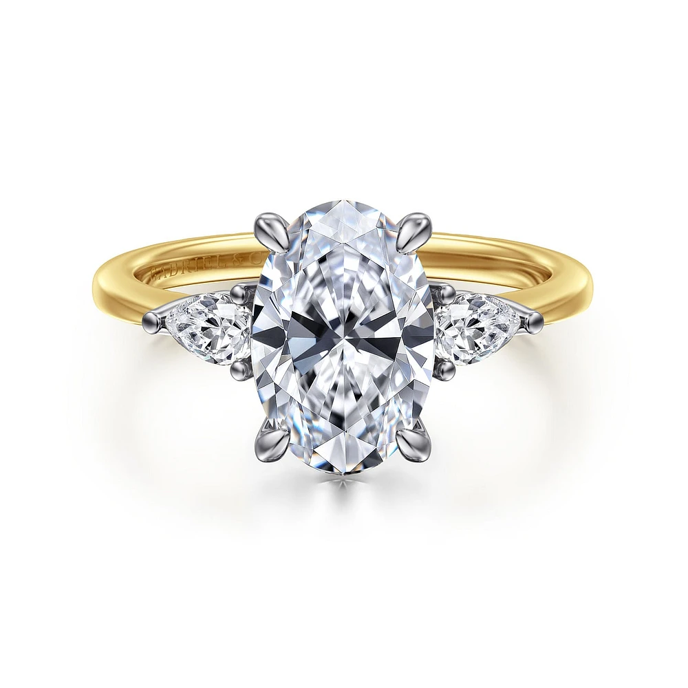 Gabriel & Co 10.5X7 Engagement Ring 14K Gold Classic ER16437O8M44JJ
