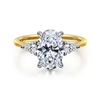 Gabriel & Co 10.5X7 Engagement Ring 14K Gold Classic ER16437O8M44JJ