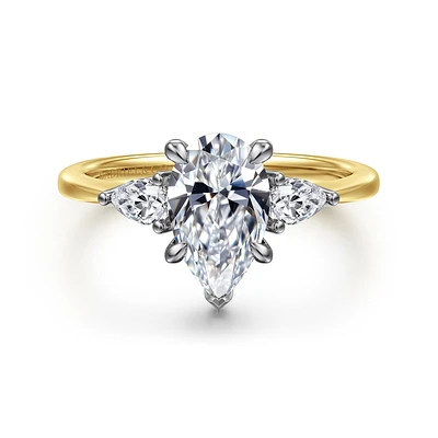 Gabriel & Co 10X6 Engagement Ring 14K Gold Classic ER16437P6M44JJ