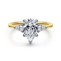 Gabriel & Co 10X6 Engagement Ring 14K Gold Classic ER16437P6M44JJ