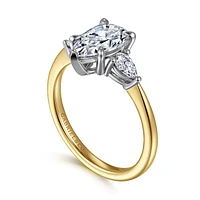 Gabriel & Co 10X6 Engagement Ring 14K Gold Classic ER16437P6M44JJ