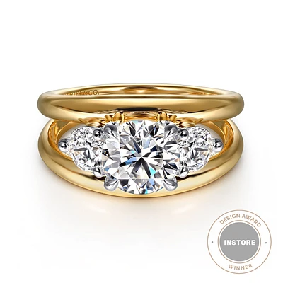 Gabriel & Co 7.4 Engagement Ring 14K Gold Contemporary ER16444R6M44JJ