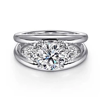 Gabriel & Co 7.4 Engagement Ring 14K White Gold Contemporary ER16444R6W44JJ