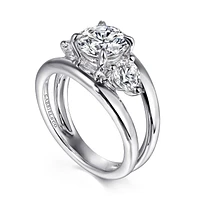 Gabriel & Co 7.4 Engagement Ring 14K White Gold Contemporary ER16444R6W44JJ