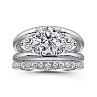 Gabriel & Co 7.4 Engagement Ring 14K White Gold Contemporary ER16444R6W44JJ