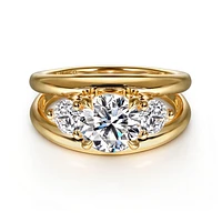 Gabriel & Co 7.4 Engagement Ring 14K Yellow Gold Contemporary ER16444R6Y44JJ
