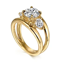 Gabriel & Co 7.4 Engagement Ring 14K Yellow Gold Contemporary ER16444R6Y44JJ