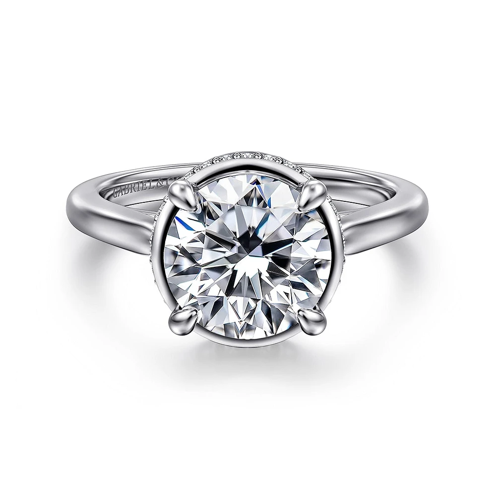 Gabriel & Co 8 Engagement Ring 14K White Gold Contemporary ER16470R10W44JJ