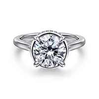 Gabriel & Co 8 Engagement Ring 14K White Gold Contemporary ER16470R10W44JJ