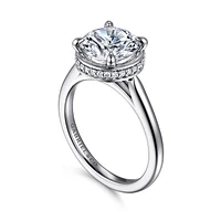 Gabriel & Co 8 Engagement Ring 14K White Gold Contemporary ER16470R10W44JJ