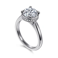 Gabriel & Co 8 Engagement Ring 14K White Gold Contemporary ER16470R8W44JJ
