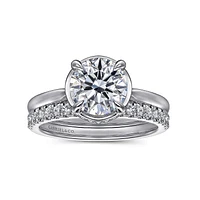 Gabriel & Co 8 Engagement Ring 14K White Gold Contemporary ER16470R8W44JJ