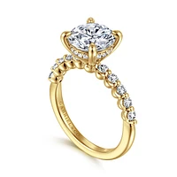 Gabriel & Co 7.4 Engagement Ring 14K Yellow Gold Contemporary ER16472R10Y44JJ