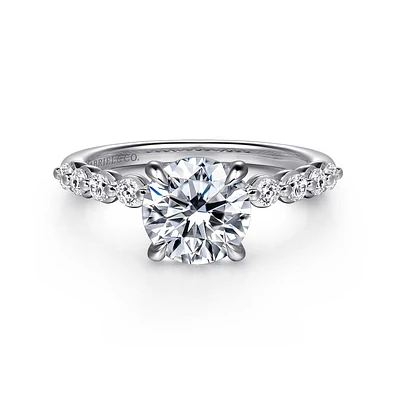 Gabriel & Co 7.4 Engagement Ring 14K White Gold Contemporary ER16472R6W44JJ