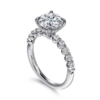 Gabriel & Co 7.4 Engagement Ring 14K White Gold Contemporary ER16472R6W44JJ