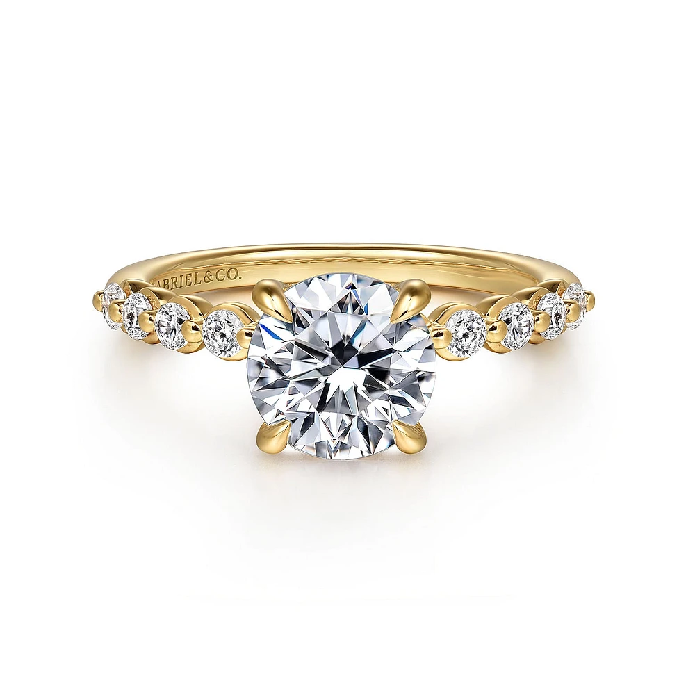 Gabriel & Co 7.4 Engagement Ring 14K Yellow Gold Contemporary ER16472R6Y44JJ
