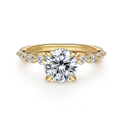 Gabriel & Co 7.4 Engagement Ring 14K Yellow Gold Contemporary ER16472R6Y44JJ