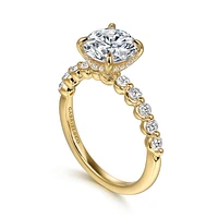 Gabriel & Co 7.4 Engagement Ring 14K Yellow Gold Contemporary ER16472R6Y44JJ
