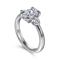 Gabriel & Co 9X6 Engagement Ring 14K White Gold Classic ER16475O6W44JJ