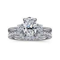 Gabriel & Co 9X6 Engagement Ring 14K White Gold Classic ER16475O6W44JJ