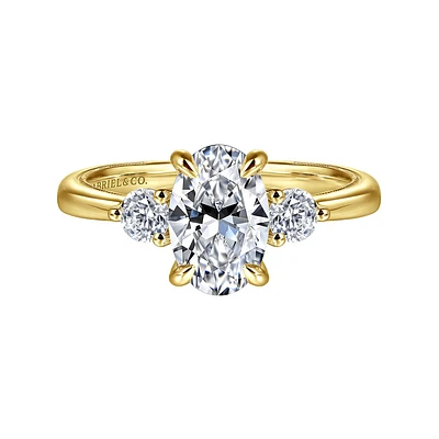 Gabriel & Co 9X6 Engagement Ring 14K Yellow Gold Classic ER16475O6Y44JJ