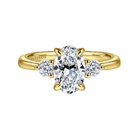 Gabriel & Co 9X6 Engagement Ring 14K Yellow Gold Classic ER16475O6Y44JJ