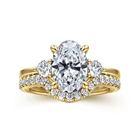Gabriel & Co 10.5X7 Engagement Ring 14K Yellow Gold Classic ER16475O8Y44JJ