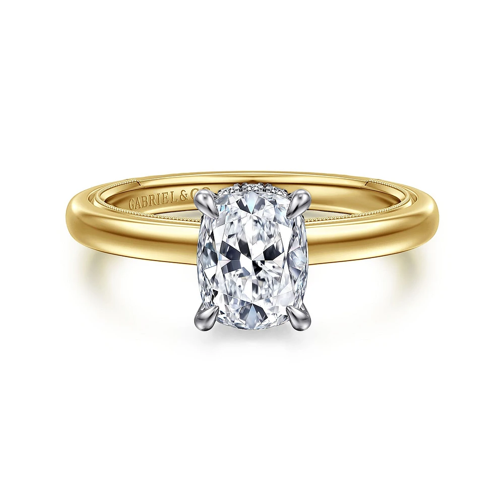 Gabriel & Co 7.3X5.8 Engagement Ring 14K Gold Classic ER16476G6M44JJ