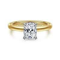 Gabriel & Co 7.3X5.8 Engagement Ring 14K Gold Classic ER16476G6M44JJ