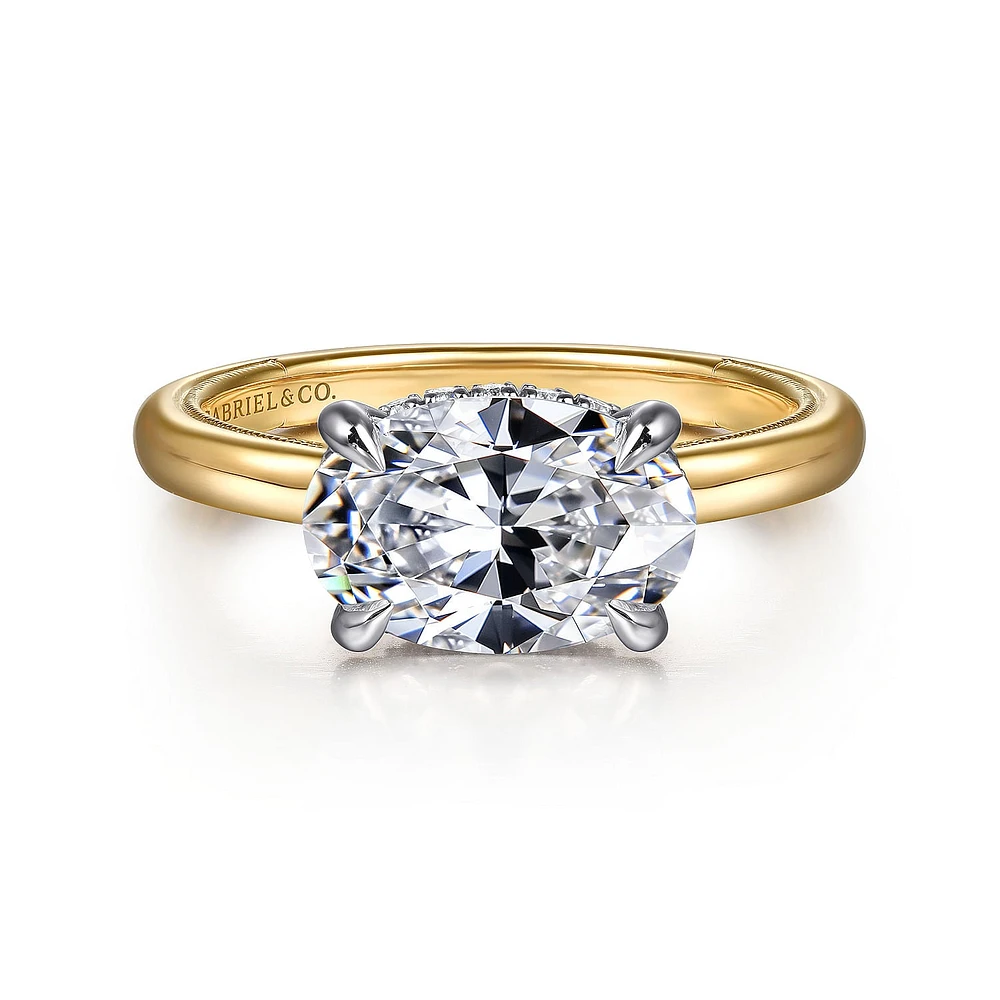 Gabriel & Co 10.5X7 Engagement Ring 14K Gold Classic ER16476O8M44JJ