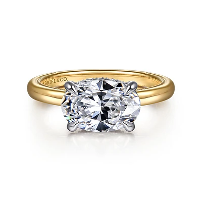 Gabriel & Co 10.5X7 Engagement Ring 14K Gold Classic ER16476O8M44JJ