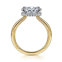 Gabriel & Co 10.5X7 Engagement Ring 14K Gold Classic ER16476O8M44JJ