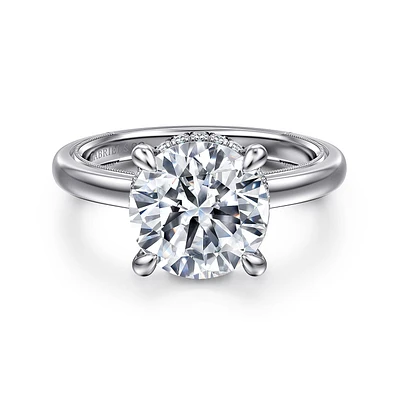 Gabriel & Co 9 Engagement Ring 14K White Gold Classic ER16476R12W44JJ
