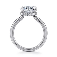 Gabriel & Co 9 Engagement Ring 14K White Gold Classic ER16476R12W44JJ